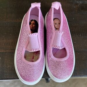 H&M Barbie Glittery Pink Girls Shoes